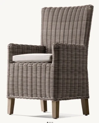 Restoration Hardware, Provence High-back Outdoor Dining Arm Chair-  NIB - Image 1 of 4