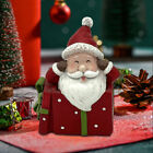 Christmas Santa Claus Figurine Cute Resin Mini Xmas Party Favors (square)
