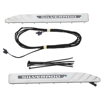 Genuine GM 2020-2023 Chevrolet Silverado Door Sill Plates Illuminated 84359682 - Image 1 of 4