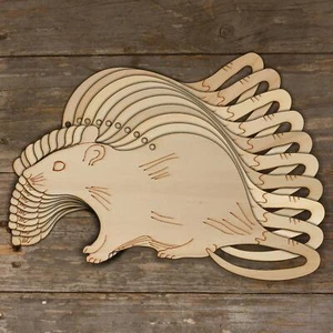 10x Holz Ratte geschweifter Schwanz Seite auf Bastelform 3 mm lagig Wildtiere Tiere - Bild 1 von 4