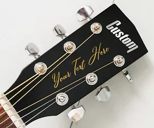 Calcomanías de pegatina de estilo vintage para guitarra personalizadas plata cromo y oro satinado - Imagen 1 de 2