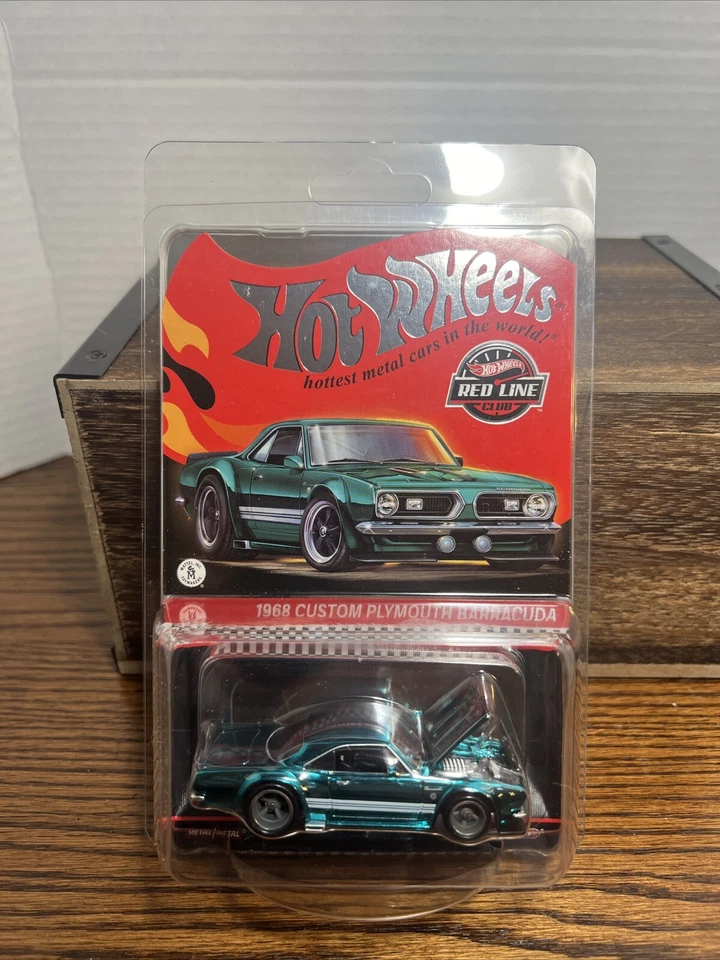 HOT WHEELS 1968 Custom Plymouth Barracuda RLC Red Line Club HWF13 2024