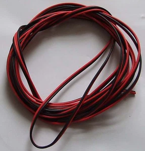 5 METRES of TWIN BLACK / RED 2.5mm sq CABLE SOLAR POWER 25A max camper van etc - Picture 1 of 2