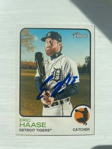 Detroit Tigers Eric Hasse Signed 2022 Topps Heritage Card Tigers Star - Picture 1 of 2