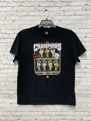 Majestic 2012 MLB World Series Champion San Francisco Giants Black TShirt Size L Cover