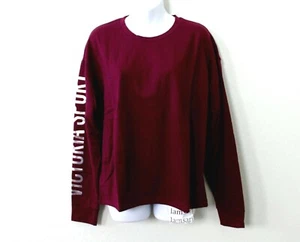 Victoria's Secret Sport Logo Fleece Relaxed Slouchy Pullover Sweater Gr. M Kir - Bild 1 von 3