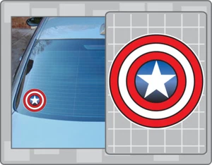 CAPTAIN AMERICA'S SHIELD Vinyl Decal #2 Car Truck Sticker Captain America - Foto 1 di 1