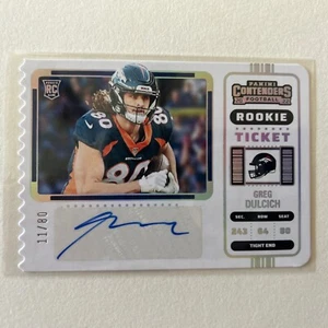 2022 Contenders Greg Dulcich Rookie Ticket Stub Variations RC Auto 11/80 185 - Bild 1 von 2