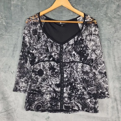 Mujer Top XL Corsé Babydoll Y2K Floral Encaje Hada Grunge Capricho Gótico Edgy Foto 1 de 4