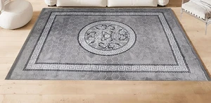 ALFOMBRA LLAVE GRIEGA EXTRA GRANDE - 160 x 230 cm (63 x 90") - GRIS CLARO - ANTIDESLIZANTE - Imagen 1 de 4