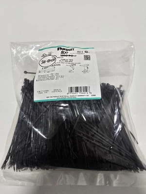 Bridas de cable estabilizadas térmicamente Panduit (PLT1,5 M-M30) 5,6 pulgadas / 142 mm - 800 piezas caja abierta Foto 1 de 2