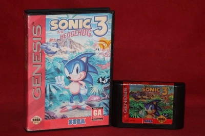 Bad Condition. Sonic the Hedgehog 3 (Sega Genesis, 1994) Game Cartridge + Case - Image 1 of 4