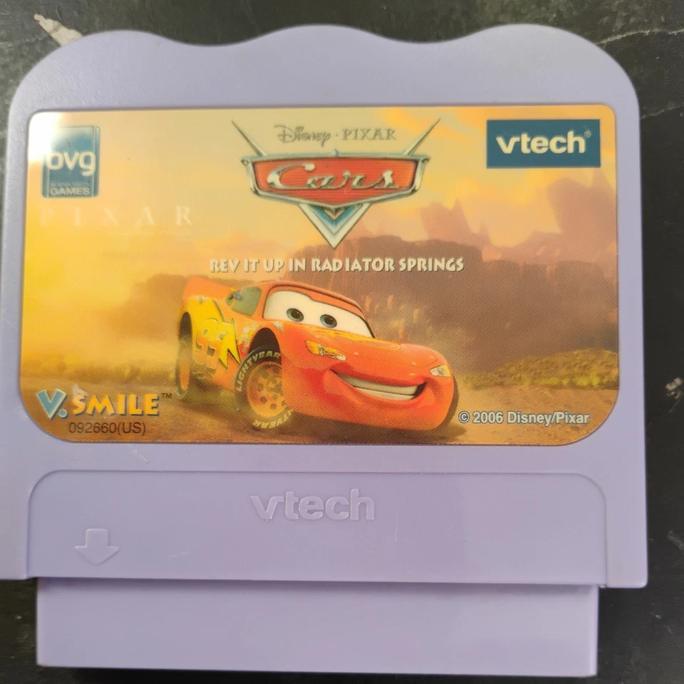 Vtech V Smile Cartridge Game cars rev it up radiator springs lightning McQueen - Image 1 of 1