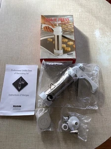 Williams Sonoma Kuhn Rikon PLÄTZCHENPRESSE mit Düsen & Scheiben NEU Weihnachtsplätzchen - Bild 1 von 7