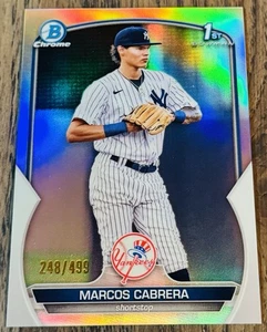 2023 Bowman Chrome Prospects 1st Marcos Cabrera #BCP-46 Refractor /499  - Picture 1 of 2