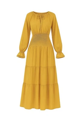 Maxi Vestido ThePirateDressing Mujer Renacimiento Medieval Campesino Ahumado Foto 1 de 4