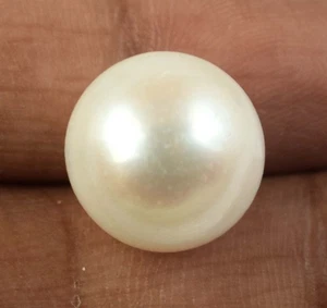 Natürliche weiße Südseeperle Tahiti 10,30 ct runder Edelstein zertifiziert E17970 - Bild 1 von 8