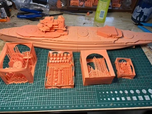 3D Printed 1/350 French Navy Normandie Battleship Unpainted Model Kit NEW - Picture 1 of 9