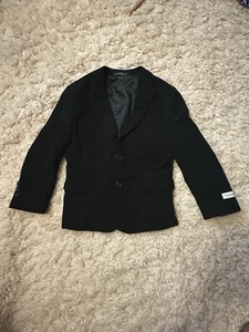 Calvin Klein Boys Blazer Sport Coat 20 Regular Black 2 Button Suit Jacket - Picture 1 of 6