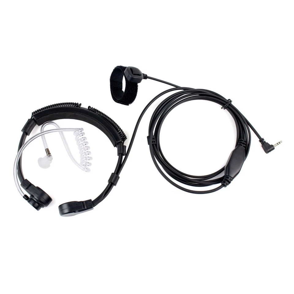 PTT Heavy Duty Throat Mic Earpiece Headset For Motorola MR350R EM1000 MH370 T289 - Image 1 of 4