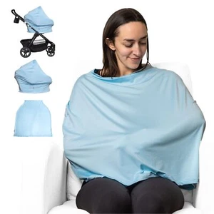 Nursing Covers & Car Seat Cover for Baby - Multiuse Breastfeeding Scarf, Baby... - Picture 1 of 7