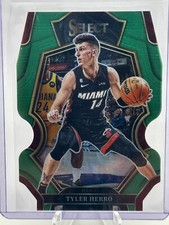 2022-23 Panini Select Basketball Tyler Herro Green Prizm 5/5 Die-Cut SSP Heat