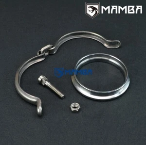 MAMBA TD05H TD06SL2 TD06H Turbo 3" V-Band Brida Anillo Adaptador + Abrazadera - Imagen 1 de 9
