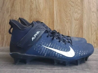 Nike Alpha Menace Pro 2 Mid Football Cleats Mens 17 Navy Blue  - Image 1 of 4