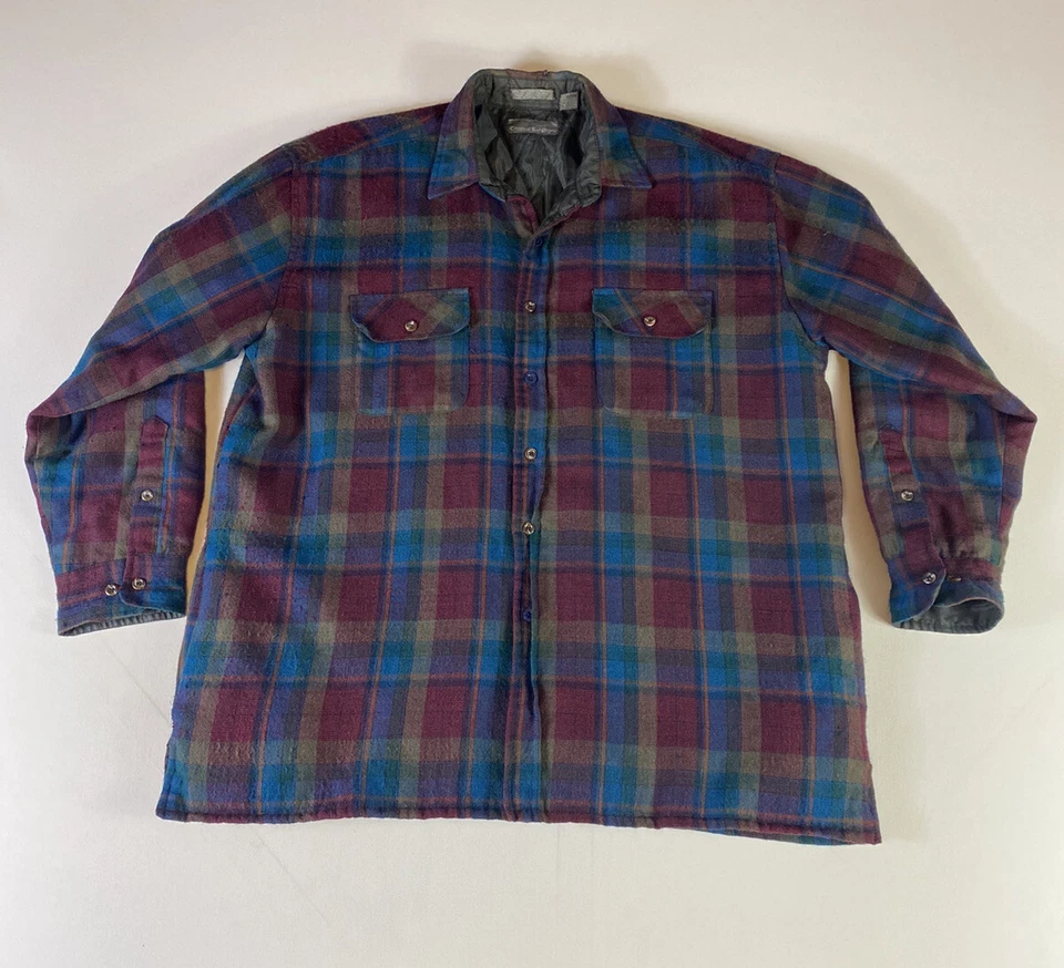 Camisa chaqueta de franela Crescent Bay para hombre grande lana acrílico forro acolchado Foto 1 de 4