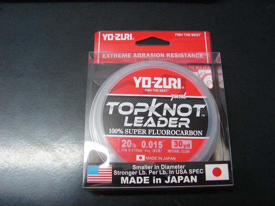 YO-ZURI TOPKNOT LEADER 100% СУПЕРФТОРУГЛЕРОД 20 фунтов 30 ярдов R1229-NC натуральный прозрачный - Изображение 1 из 1