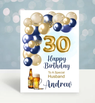Mens 30th Birthday Card Personalised Husband Son Dad Friend Brother Nephew
