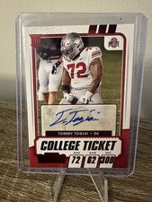 2021 Tommy Togiai Contenders Draft Picks College Ticket Auto Red 276 RC - Browns
