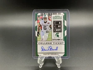 Boleto universitario Contenders Draft Picks 2020 David Dowell novato automático #257 MSU - Imagen 1 de 2