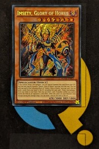 AGOV-EN011 Imsety, Glory of Horus Secret Rare 1st Edition YuGiOh Age of Overlord