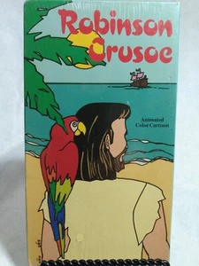 ROBINSON CRUSOE, ANIMATED COLOR CARTOON HTF (VHS, 1991) Sealed   - Picture 1 of 2