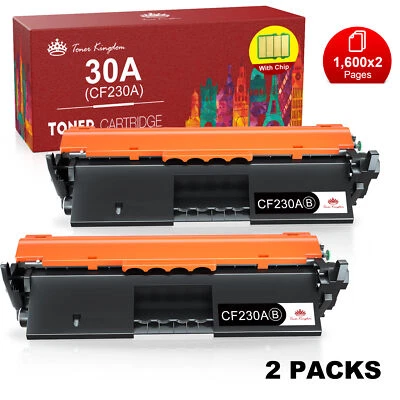 2pk CF230A 30A Toner Cartridge For HP LaserJet M203dw M203dn M227fdn M227fdw - Image 1 of 4