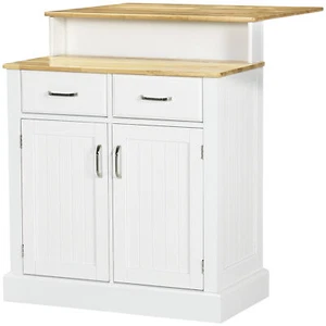 Kitchen Island Sideboard Buffet with Storage Shelves 2-Layer Countertop Drawers - Picture 1 of 11