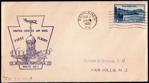 Scott #745 Crater Lake Bethlehem PA 10-01-1935 FDC Cover