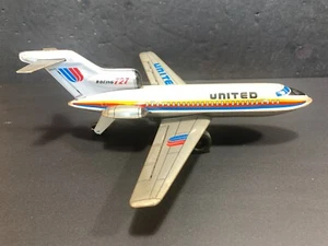 Vintage Tin Litho Friction United Boeing 727 JET LINER made in Japan - Picture 1 of 20