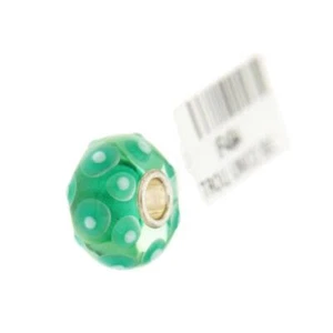 Trollbeads Unico in Vetro - OOAK Original Trollbeads Verde Rif. UNICO 30C - Foto 1 di 1