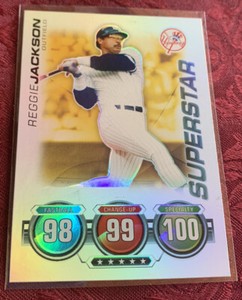 Reggie Jackson 2010 Topps Attax “Battle Ages” SP Foil,  NY Yankees MLB HOF’er