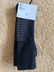 NIKE Outdoor Wool Blend Cushioned Socks Black Mens Size 12-15 - Picture 1 of 7