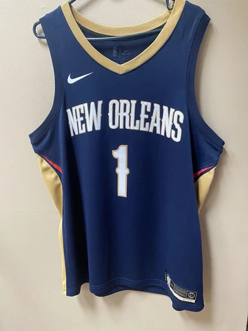 New Orleans Pelicans NBA Jersey #1 Zion Williamson Blue Jersey XL Cover