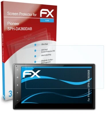 atFoliX 3x Protecteur d'écran pour Pioneer SPH-DA360DAB clair - Photo 1/4