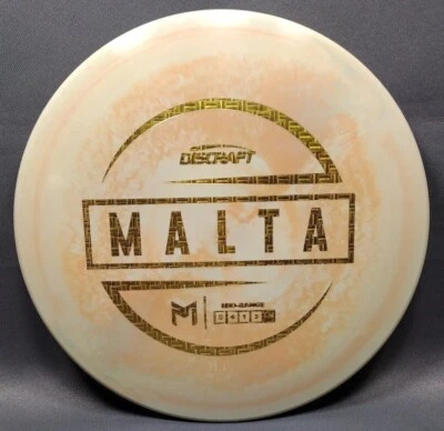 💥Sello de lámina Discraft Malta ESP Swirl Paul McBeth bronceado/naranja mezclado y barras doradas Foto 1 de 4