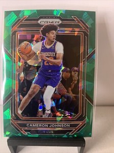 2022-23 Panini Prizm Basketball Cameron Johnson Green Ice Prizm #126 Suns