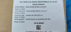 Dell 09D83F Sliding ReadyRails Kit 0Y4DJC, 0MCTG4 POWEREDGE R320 R420, R620 R630 - Bild 1 von 6
