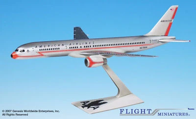 Miniaturas de vuelo American Airlines Boeing 757-200 40th Ann librea escala 1/200  Foto 1 de 2