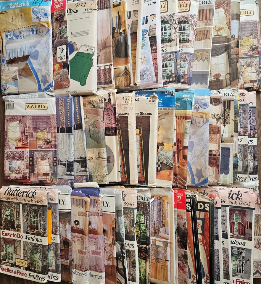 Butterick Craft Sewing Patterns Curtains Comforters Covers Valances Decor U-Pick - Image 1 of 1