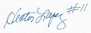 "New York Yankees" Héctor López Hand Signed 3X5 Card - Picture 1 of 1